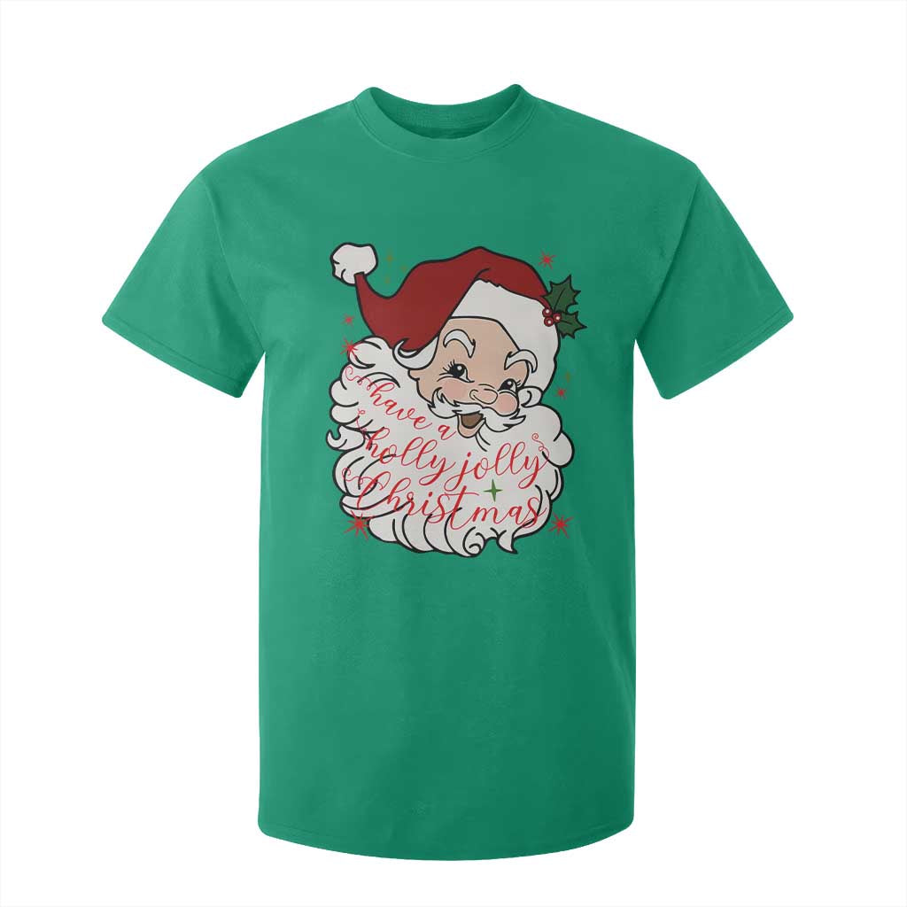 Vintage Christmas Santa Claus Face Xmas Funny Old Fashioned T Shirt For Kid TS02 Irish Green Print Your Wear