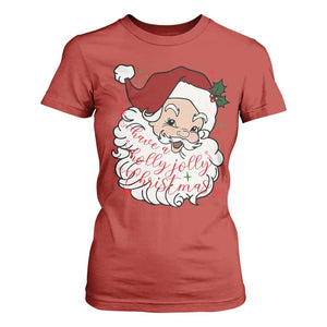 Vintage Christmas Santa Claus Face Xmas Funny Old Fashioned T Shirt For Women TS02 Red Print Your Wear