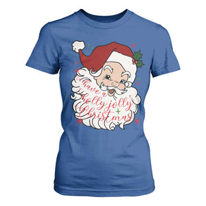 Vintage Christmas Santa Claus Face Xmas Funny Old Fashioned T Shirt For Women TS02 Royal Blue Print Your Wear