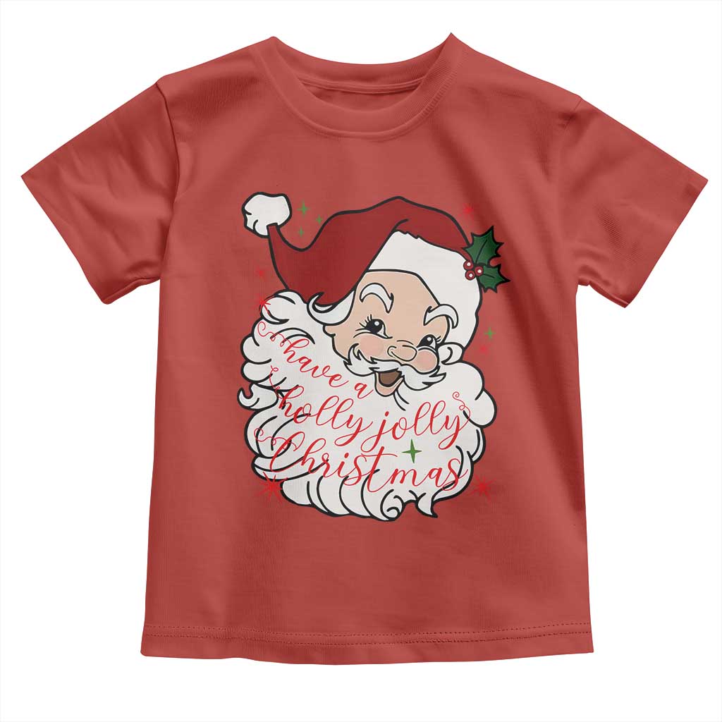 Vintage Christmas Santa Claus Face Xmas Funny Old Fashioned Toddler T Shirt TS02 Red Print Your Wear