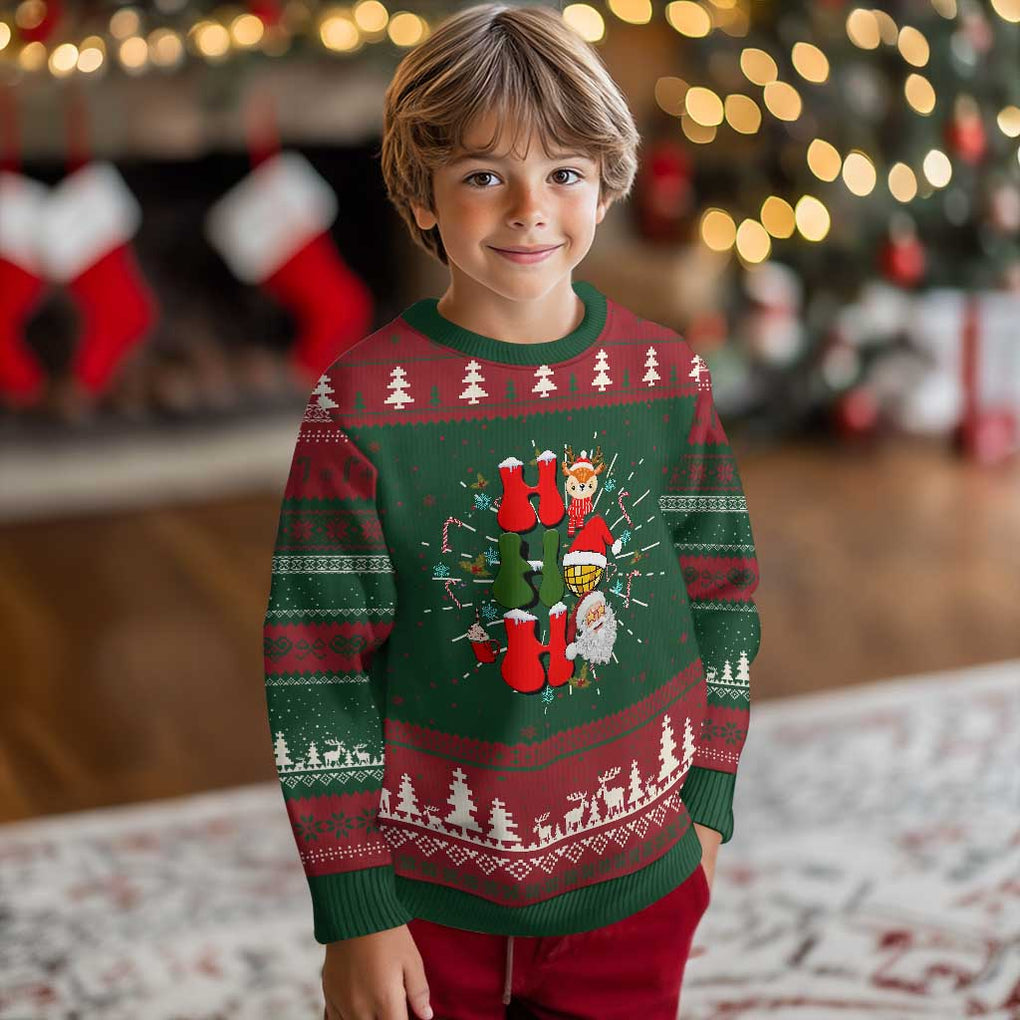 Retro Groovy Christmas Ho Ho Ho Reindeer Disco Ball Santa Xmas Ugly Christmas Sweater TS02 Christmas Print Your Wear