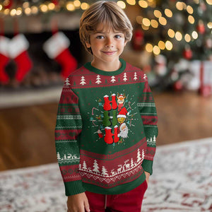 Retro Groovy Christmas Ho Ho Ho Reindeer Disco Ball Santa Xmas Ugly Christmas Sweater TS02 Christmas Print Your Wear