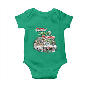Gnome Christmas Baby Onesie Chillin With My Gnomies Xmas Truck TS02 Irish Green Print Your Wear