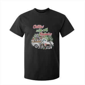 Gnome Christmas T Shirt For Kid Chillin With My Gnomies Xmas Truck TS02 Black Print Your Wear