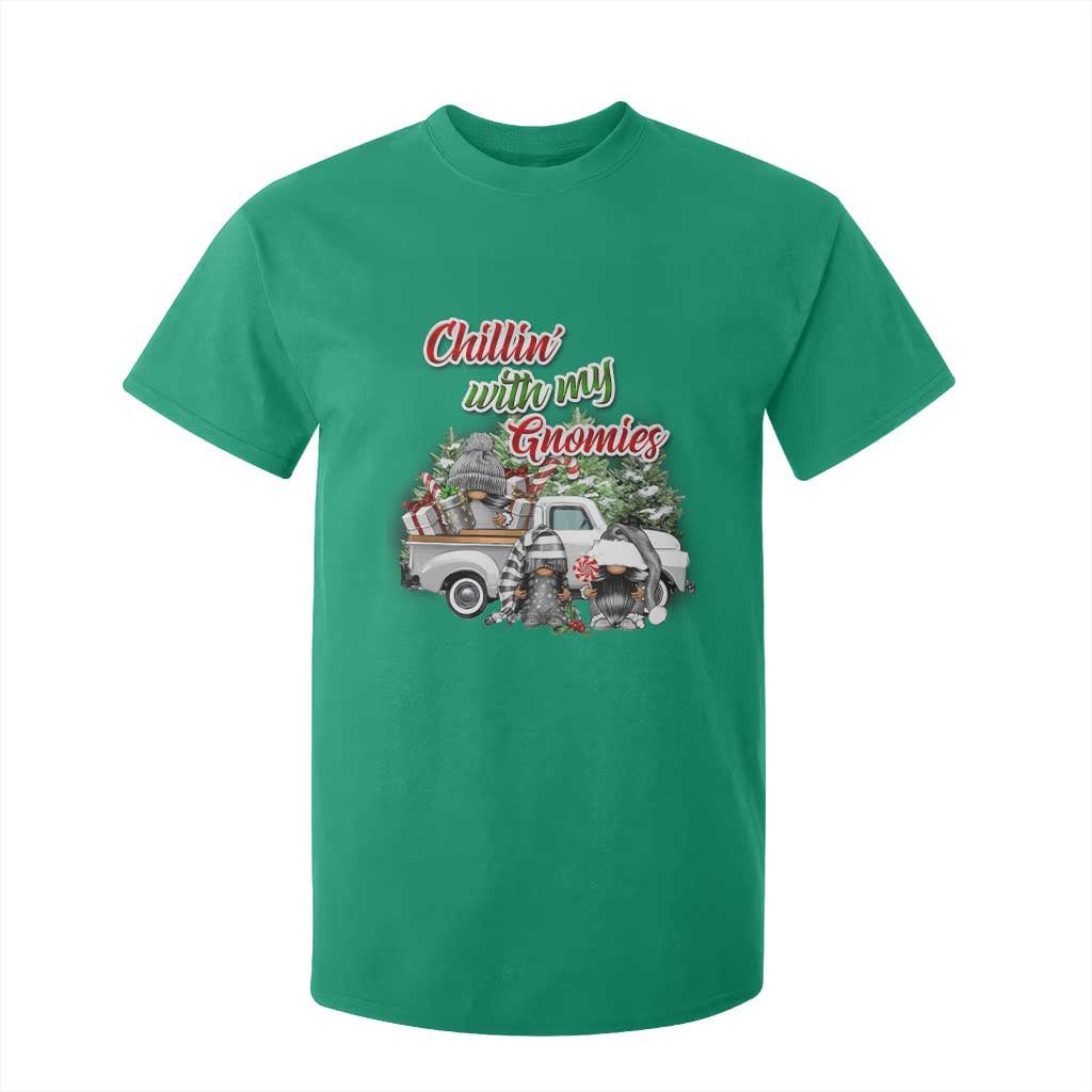 Gnome Christmas T Shirt For Kid Chillin With My Gnomies Xmas Truck TS02 Irish Green Print Your Wear