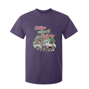 Gnome Christmas T Shirt For Kid Chillin With My Gnomies Xmas Truck TS02 Purple Print Your Wear