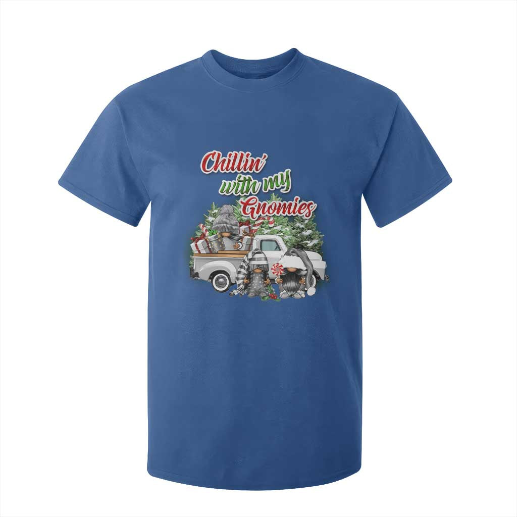 Gnome Christmas T Shirt For Kid Chillin With My Gnomies Xmas Truck TS02 Royal Blue Print Your Wear