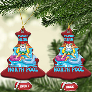 Xmas In July Relaxing Santa Christmas Ornament My Favorite Swimming Spot Is The North Pole TS02 Christmas Tree Red Print Your Wear