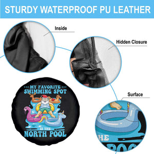 Christmas In July Relaxing Santa Spare Tire Cover My Favorite Swimming Spot Is The North Pole TS02 Print Your Wear
