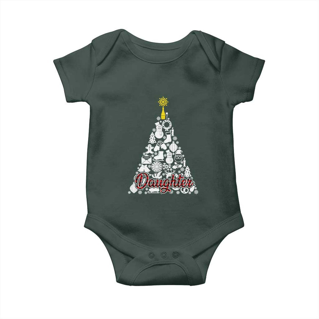 Christmas Tree Baby Onesie Red Plaid Daughter TS02 Print Your Wear