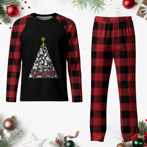 Christmas Tree Plaid Pajama Set Red Plaid Daughter TS02 Buffalo Plaid Print Your Wear