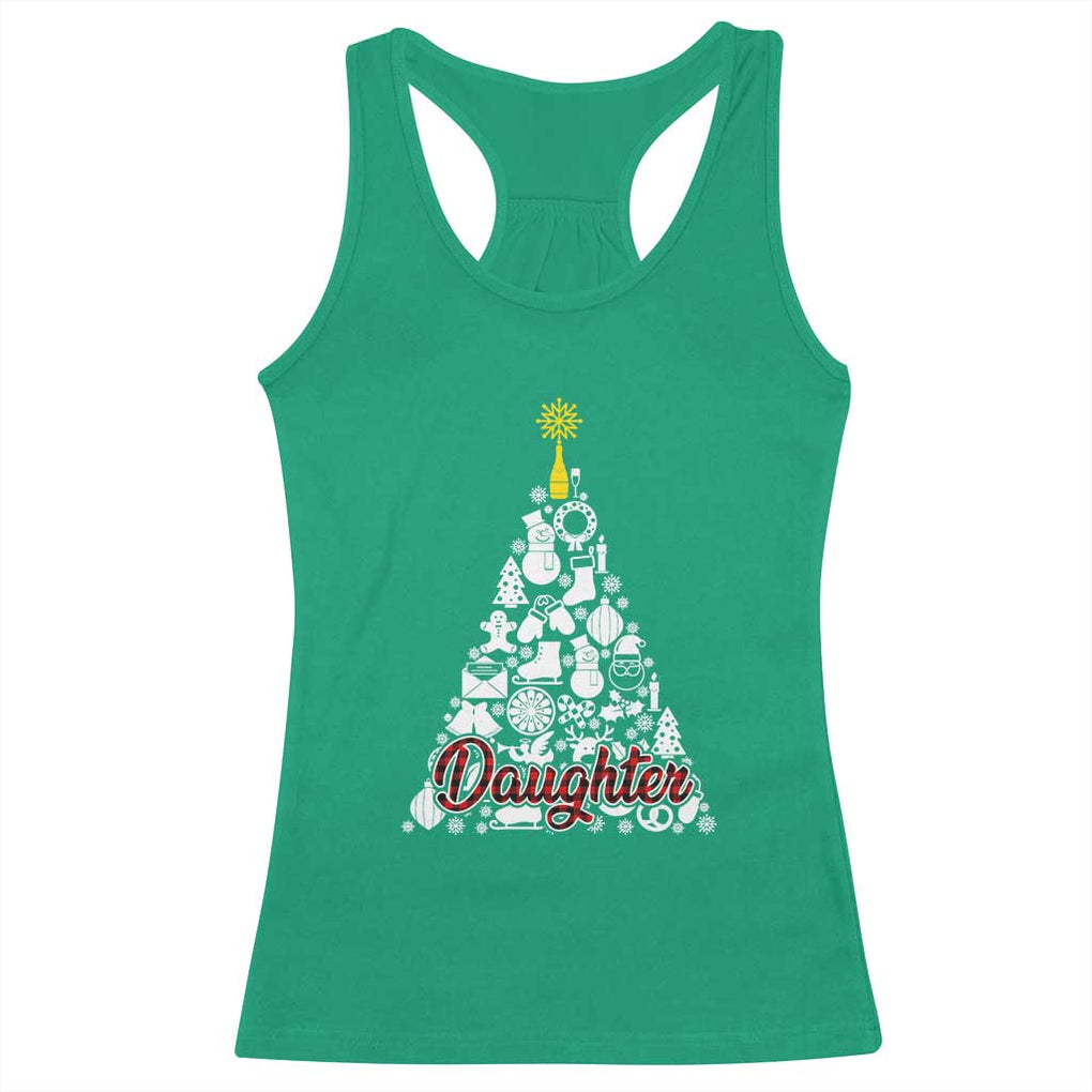 Christmas Tree Racerback Tank Top Red Plaid Daughter TS02 Irish Green Print Your Wear