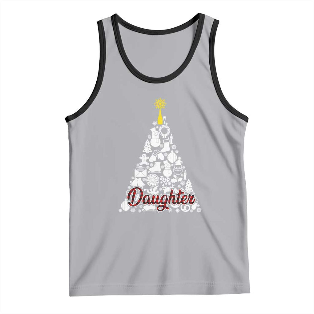 Christmas Tree Tank Top Red Plaid Daughter TS02 Athletic Heather Black Print Your Wear