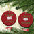 Funny Xmas Sheep Christmas Ornament Fleece Navidad Feliz Festive Xmas TS02 Circle Red Print Your Wear