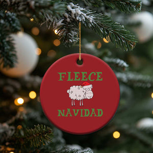 Funny Xmas Sheep Christmas Ornament Fleece Navidad Feliz Festive Xmas TS02 Print Your Wear