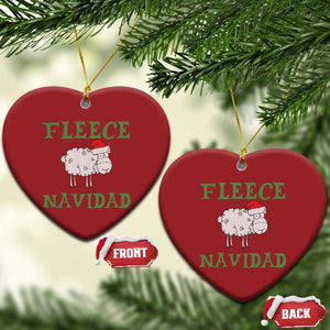 Funny Xmas Sheep Christmas Ornament Fleece Navidad Feliz Festive Xmas TS02 Heart Red Print Your Wear