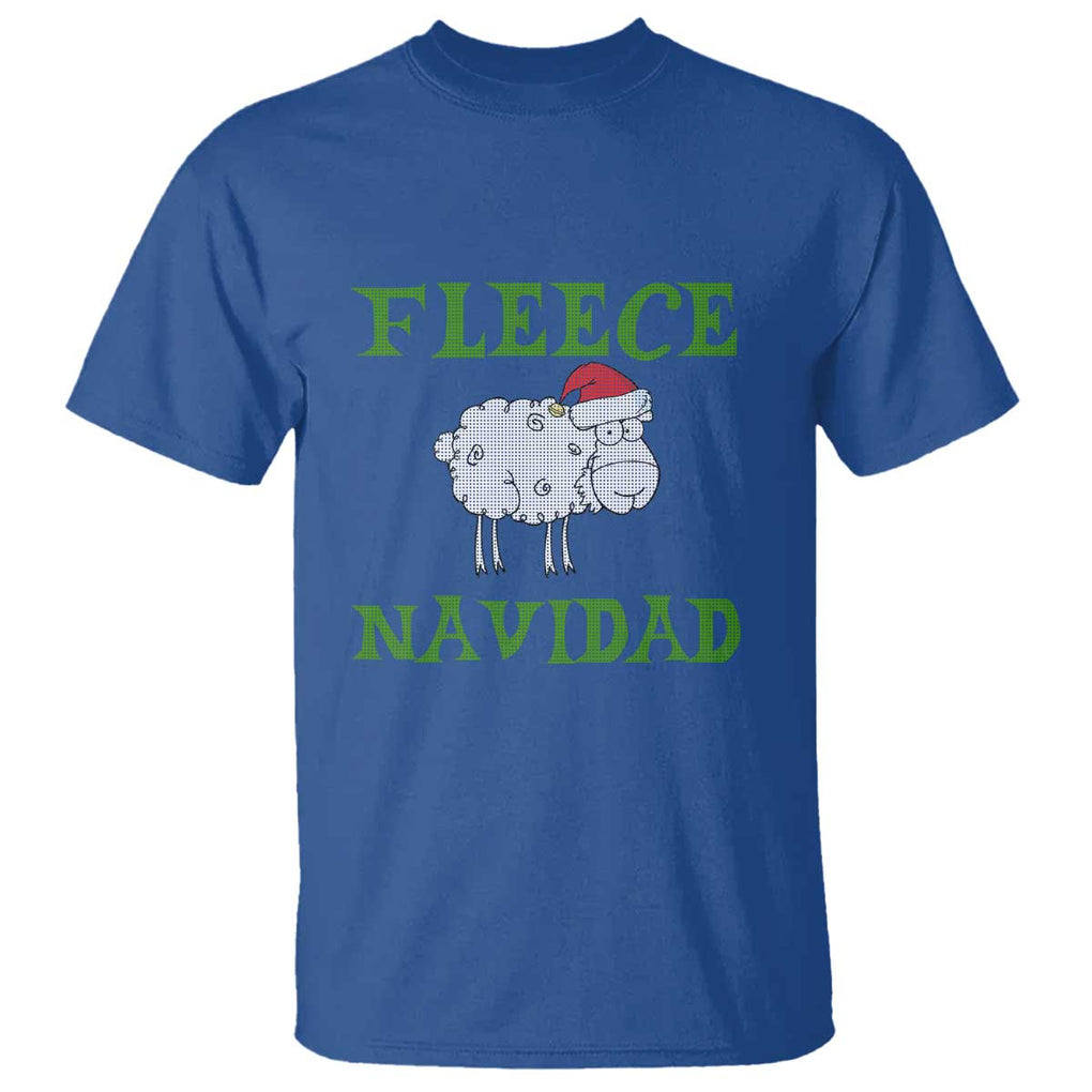 Funny Christmas Sheep T Shirt Fleece Navidad Feliz Festive Xmas TS02 Royal Blue Print Your Wear