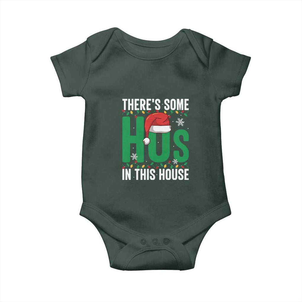 Christmas Santa Ho Ho Ho Baby Onesie There's Some Hos In This House TS02 Print Your Wear