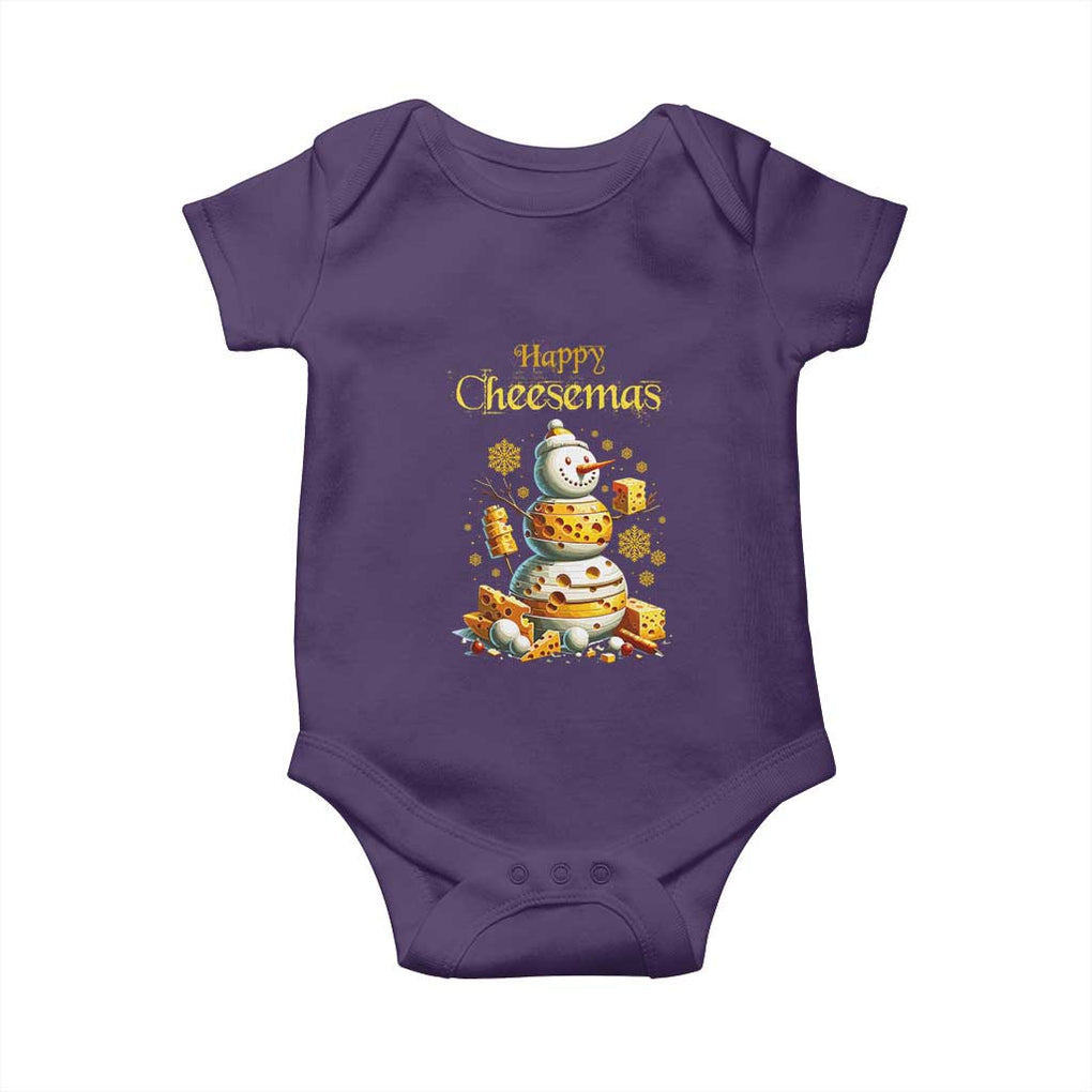 Christmas Cheese Lover Baby Onesie Happy Cheesemas Merry Xmas TS02 Purple Print Your Wear