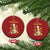 Xmas Cheese Lover Christmas Ornament Happy Cheesemas Merry Xmas TS02 Circle Red Print Your Wear