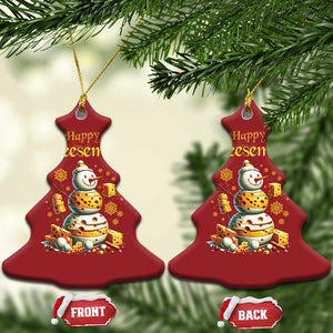 Xmas Cheese Lover Christmas Ornament Happy Cheesemas Merry Xmas TS02 Christmas Tree Red Print Your Wear