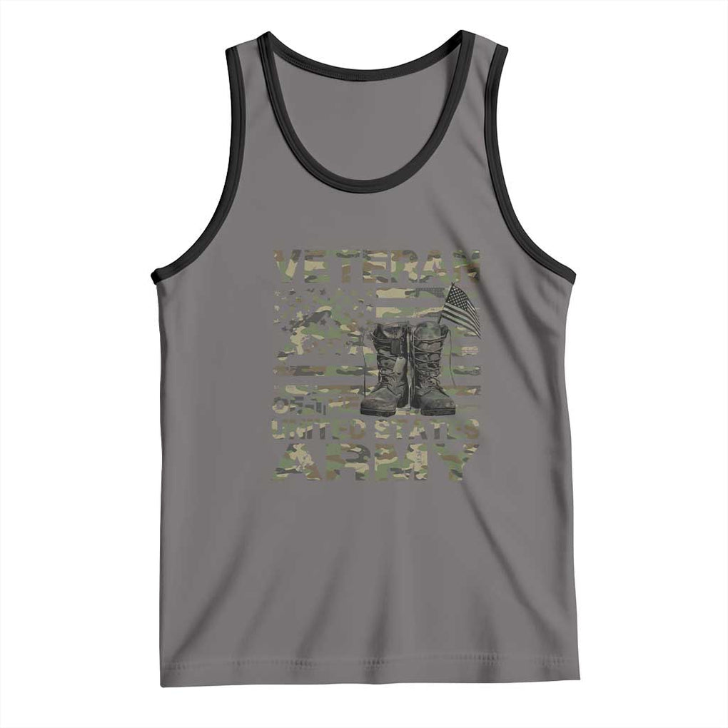 American Veteran Tank Top Of The US Army Camouflage Flag TS02 Deep Heather Black Print Your Wear