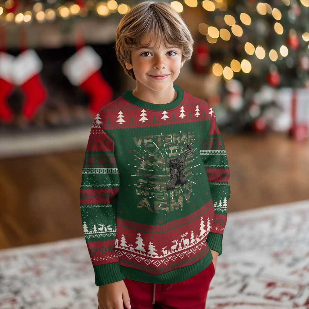 American Veteran Ugly Christmas Sweater Of The US Army Camouflage Flag TS02 Christmas Print Your Wear