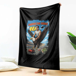 Patriotic Americanana Speed Legend 16 Tribute Throw Blanket American Hero Bald Eagle Speedway Memorial TS02 Print Your Wear