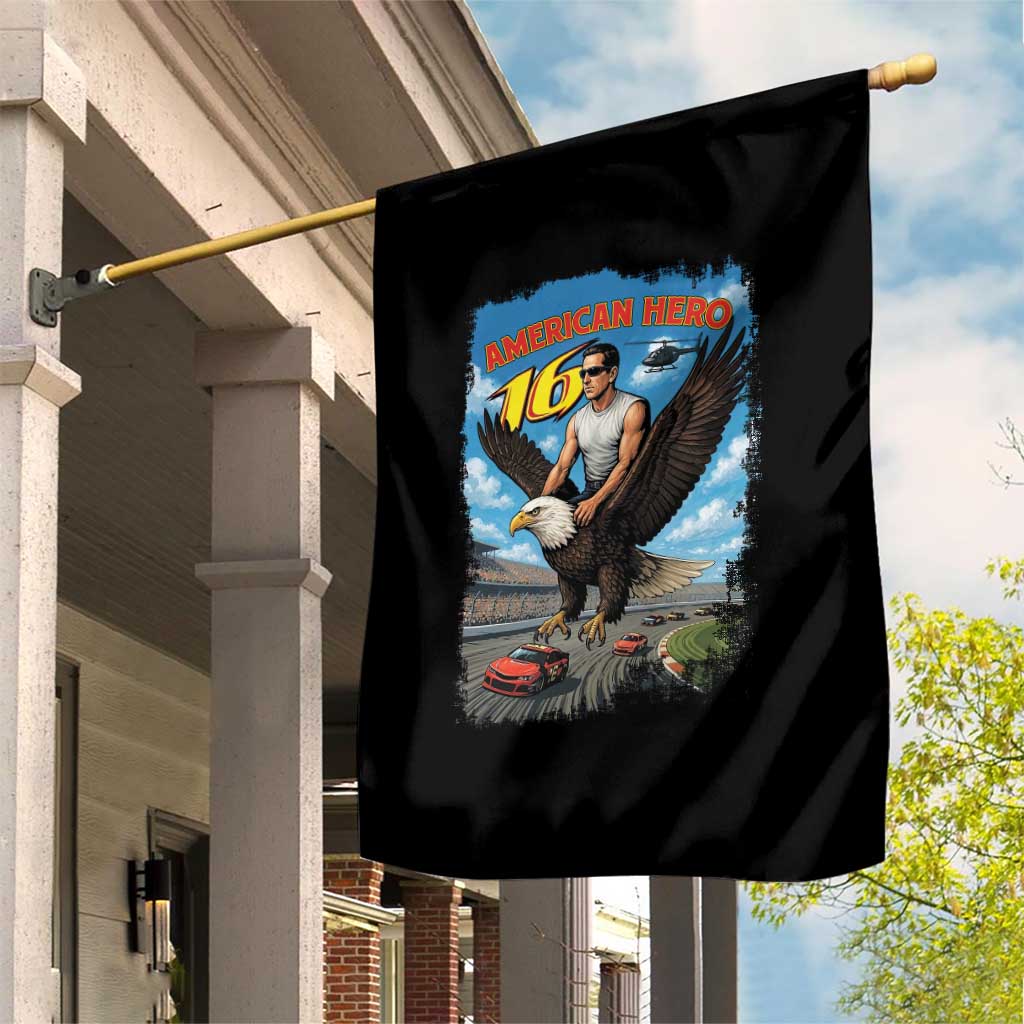 Patriotic Americanana Speed Legend 16 Tribute Garden Flag American Hero Bald Eagle Speedway Memorial TS02 Print Your Wear