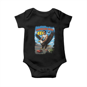 Patriotic Americanana Speed Legend 16 Tribute Baby Onesie American Hero Bald Eagle Speedway Memorial TS02 Black Print Your Wear