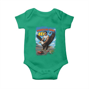 Patriotic Americanana Speed Legend 16 Tribute Baby Onesie American Hero Bald Eagle Speedway Memorial TS02 Irish Green Print Your Wear