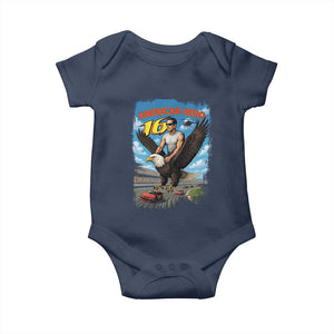Patriotic Americanana Speed Legend 16 Tribute Baby Onesie American Hero Bald Eagle Speedway Memorial TS02 Navy Print Your Wear