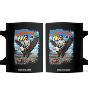 Patriotic Americanana Speed Legend 16 Tribute Coffee Mug American Hero Bald Eagle Speedway Memorial TS02 Black Print Your Wear