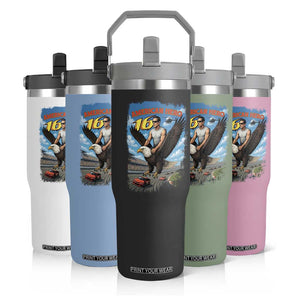 Patriotic Americanana Speed Legend 16 Tribute Flip Straw Tumbler American Hero Bald Eagle Speedway Memorial TS02 Print Your Wear