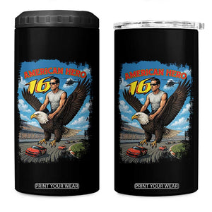 Patriotic Americanana Speed Legend 16 Tribute 4 in 1 Can Cooler Tumbler American Hero Bald Eagle Speedway Memorial TS02 One Size: 16 oz Black Print Your Wear