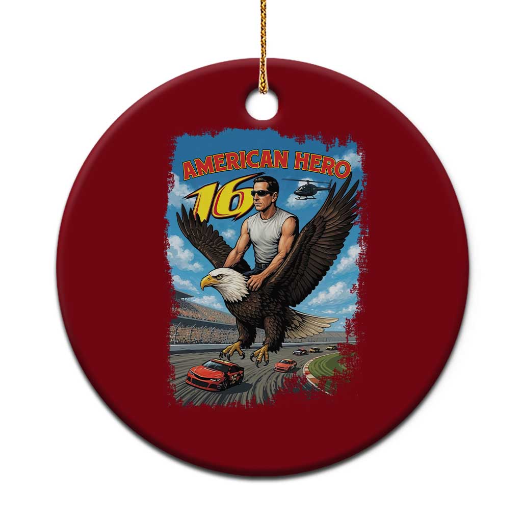 Patriotic Americanana Speed Legend 16 Tribute Ceramic Ornament American Hero Bald Eagle Speedway Memorial TS02 1pc Red Print Your Wear