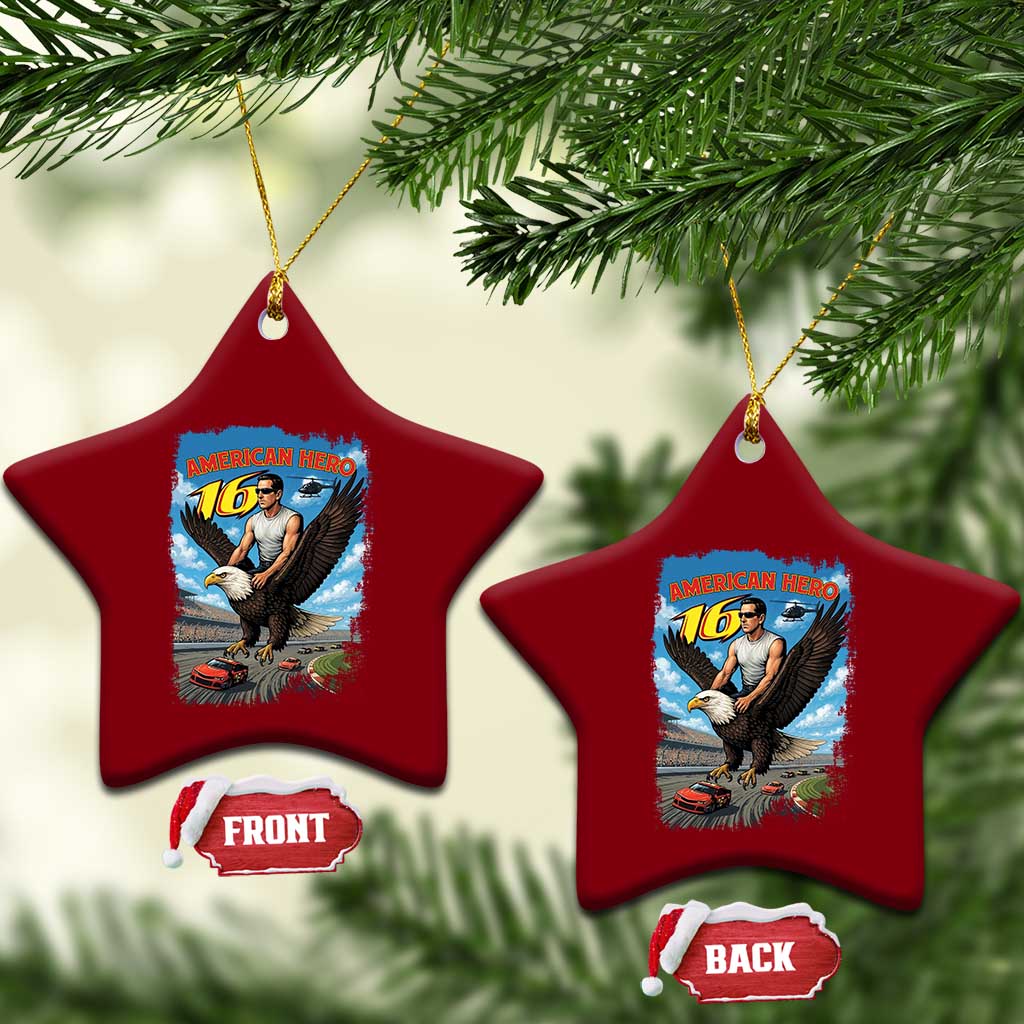 Patriotic Americanana Speed Legend 16 Tribute Ceramic Ornament American Hero Bald Eagle Speedway Memorial TS02 Print Your Wear