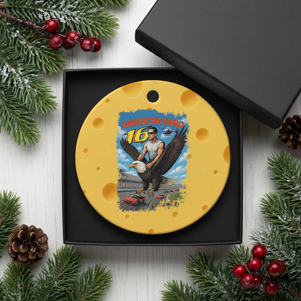Patriotic Americanana Speed Legend 16 Tribute Ceramic Ornament American Hero Bald Eagle Speedway Memorial TS02 1pc Yellow Cheese Print Your Wear