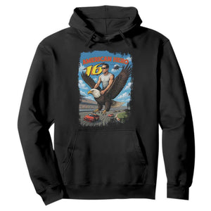 Patriotic Americanana Speed Legend 16 Tribute Hoodie American Hero Bald Eagle Speedway Memorial TS02 Black Print Your Wear