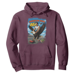Patriotic Americanana Speed Legend 16 Tribute Hoodie American Hero Bald Eagle Speedway Memorial TS02 Maroon Print Your Wear