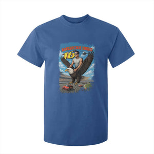 Patriotic Americanana Speed Legend 16 Tribute T Shirt For Kid American Hero Bald Eagle Speedway Memorial TS02 Royal Blue Print Your Wear