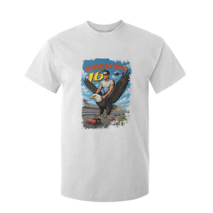 Patriotic Americanana Speed Legend 16 Tribute T Shirt For Kid American Hero Bald Eagle Speedway Memorial TS02 White Print Your Wear