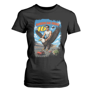 Patriotic Americanana Speed Legend 16 Tribute T Shirt For Women American Hero Bald Eagle Speedway Memorial TS02 Black Print Your Wear