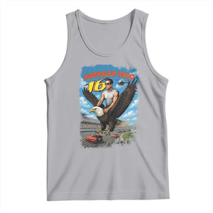 Patriotic Americanana Speed Legend 16 Tribute Tank Top American Hero Bald Eagle Speedway Memorial TS02 Athletic Heather Print Your Wear