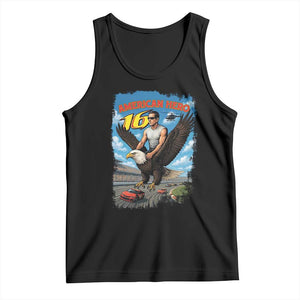 Patriotic Americanana Speed Legend 16 Tribute Tank Top American Hero Bald Eagle Speedway Memorial TS02 Black Print Your Wear