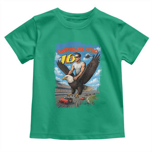 Patriotic Americanana Speed Legend 16 Tribute Toddler T Shirt American Hero Bald Eagle Speedway Memorial TS02 Irish Green Print Your Wear