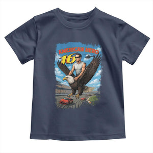 Patriotic Americanana Speed Legend 16 Tribute Toddler T Shirt American Hero Bald Eagle Speedway Memorial TS02 Navy Print Your Wear