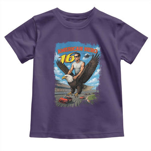 Patriotic Americanana Speed Legend 16 Tribute Toddler T Shirt American Hero Bald Eagle Speedway Memorial TS02 Purple Print Your Wear