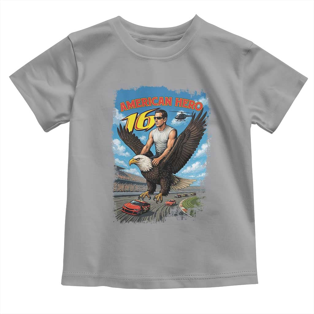 Patriotic Americanana Speed Legend 16 Tribute Toddler T Shirt American Hero Bald Eagle Speedway Memorial TS02 Sport Gray Print Your Wear