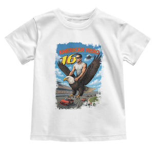 Patriotic Americanana Speed Legend 16 Tribute Toddler T Shirt American Hero Bald Eagle Speedway Memorial TS02 White Print Your Wear
